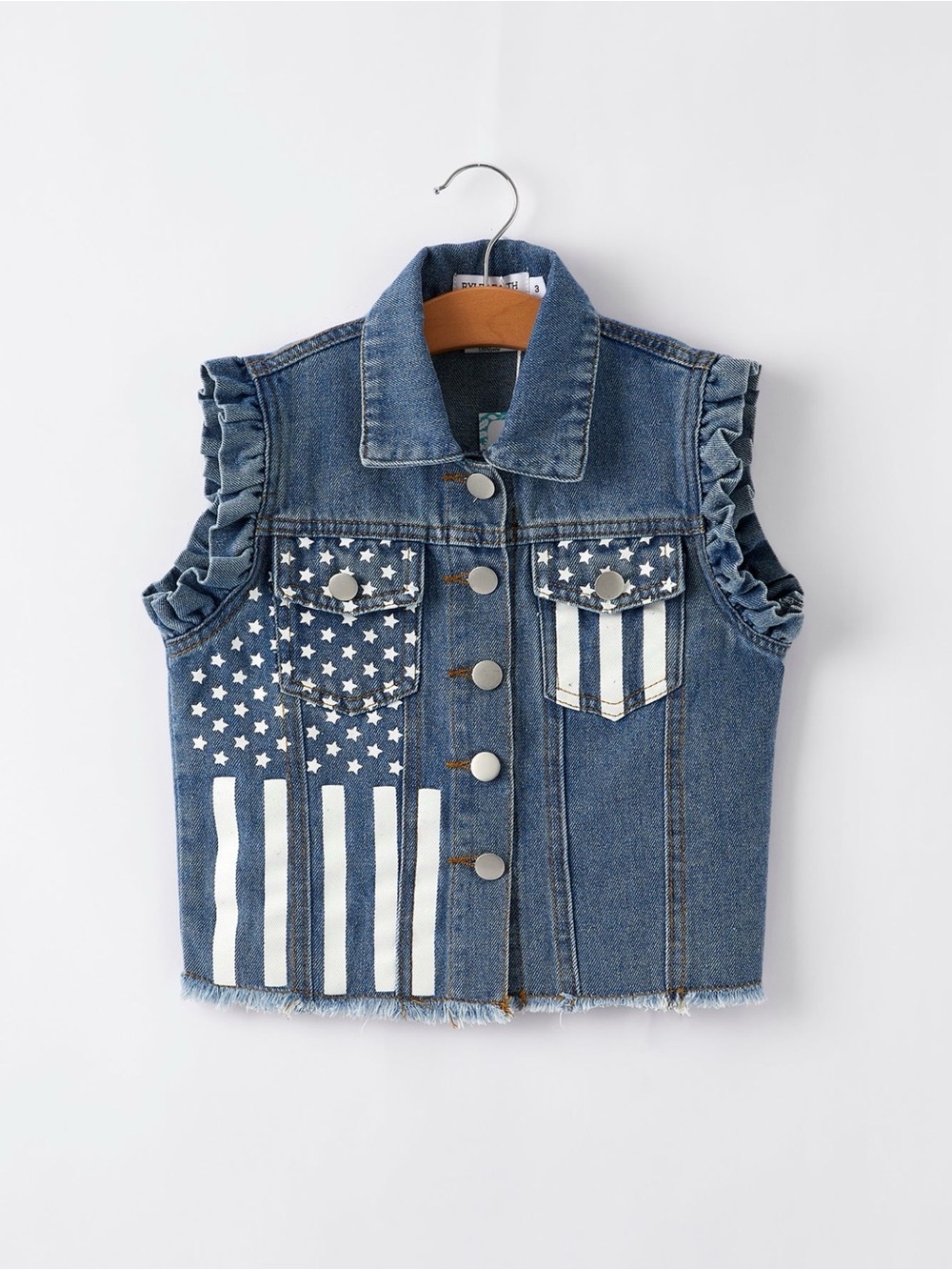Stars Stripes Denim Vest, 2t 4t
